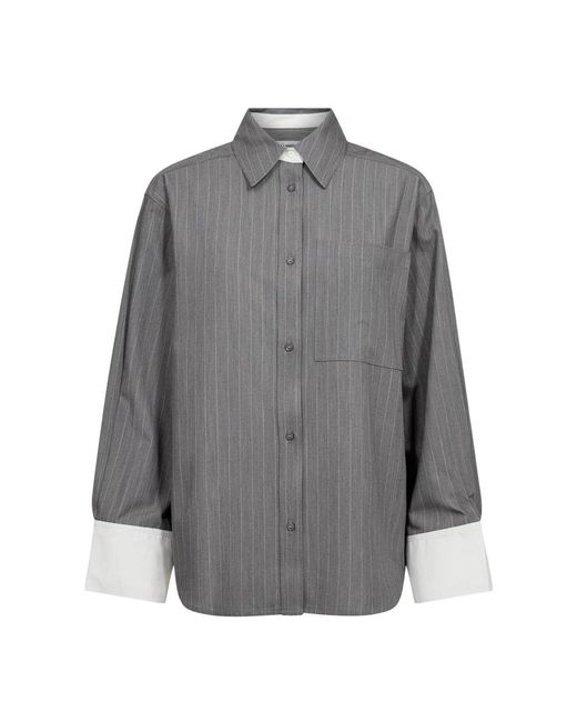 Shirts co'couture de color Gray