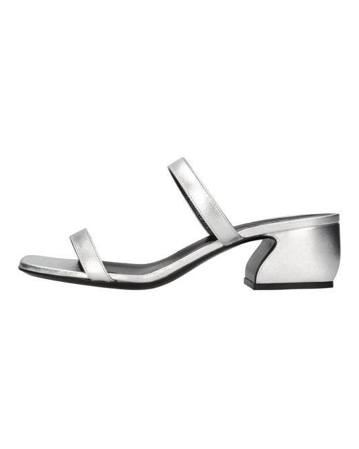 Sergio Rossi White Heeled Mules