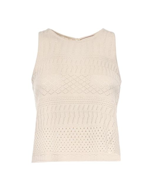 Akep Natural Sleeveless Tops