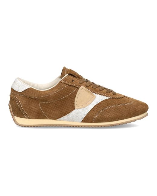 Philippe Model Schoenen ,Bruin ,Katoen Planche Running Sneakers in het Brown