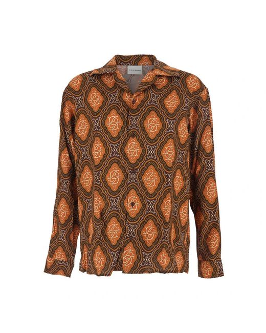 Drole de Monsieur Brown Casual Shirts for men