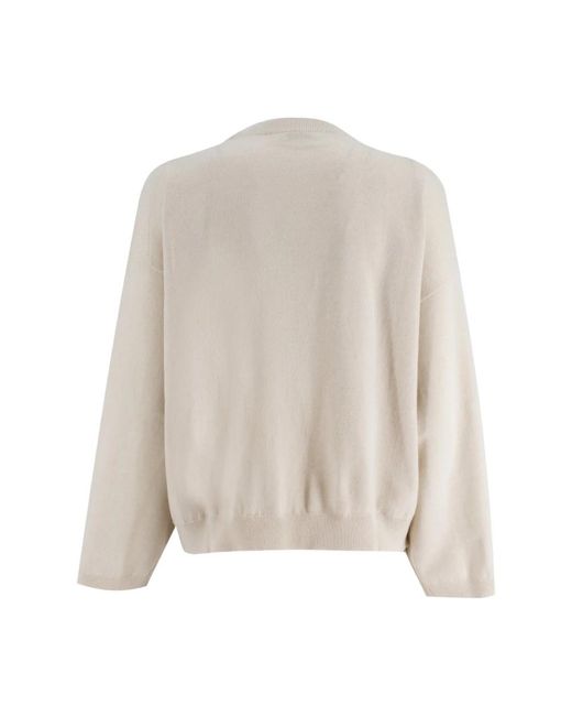 Brunello Cucinelli White Cashmere Knitwear