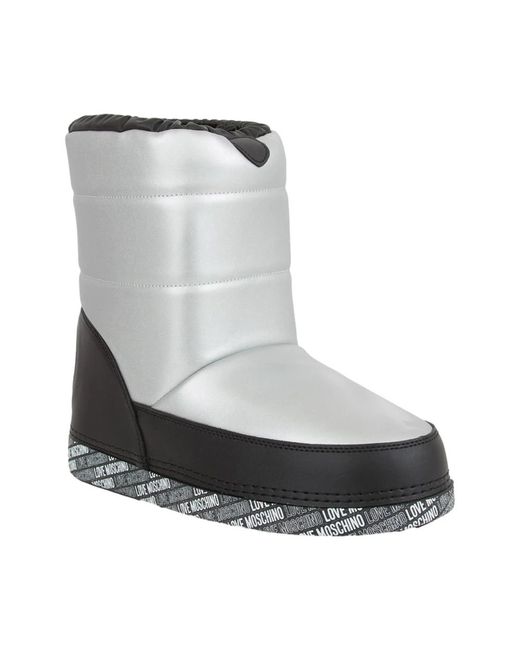 Love Moschino Gray Winter Boots