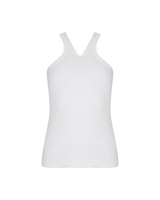 Courreges White Sleeveless Tops