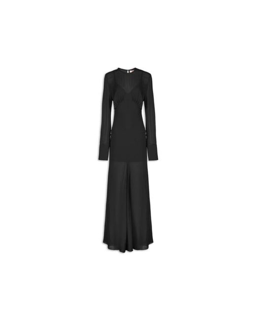 Aniye By Kleedjes ,Zwart ,Tule Lange Jurk in het Black