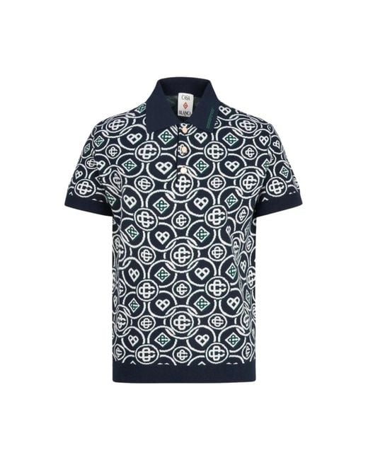 Casablanca Blue Polo Shirts for men