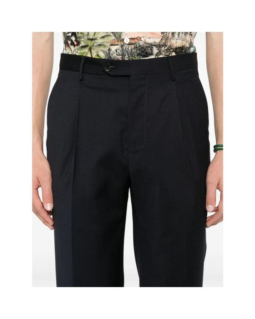 Etro Blauwe Broek Regular Fit in het Black voor heren