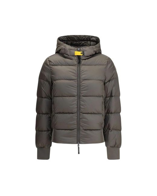 Parajumpers Gray Hooded Down Jacket
