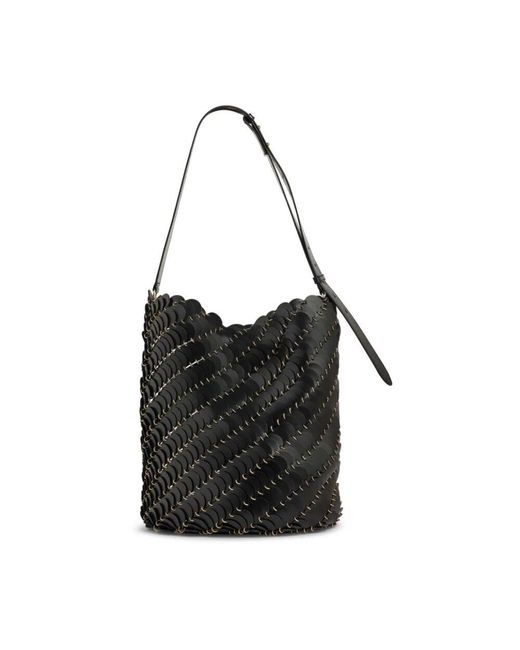 Rabanne Black Große bucket clutch tasche