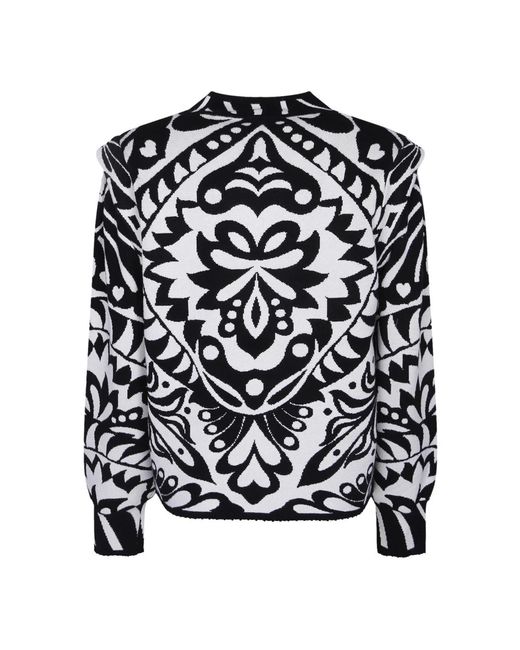 Round-Neck Knitwear Farm Rio en coloris Black