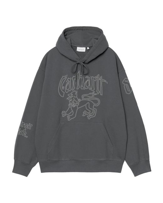 Carhartt Hooded Hackwork Sweatshirt in het Gray voor heren