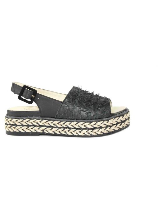 Espadrilles Black Flat Sandals