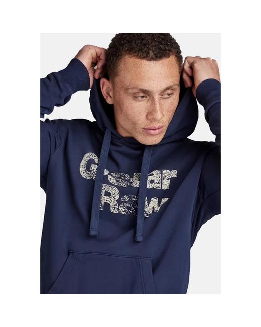 G-Star RAW Hoodie kapuzensweatshirt in Blue für Herren