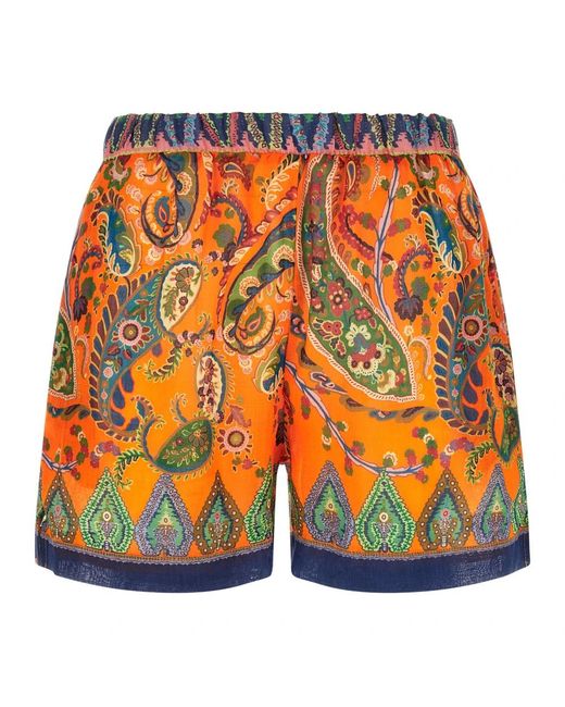Etro Orange Casual Shorts