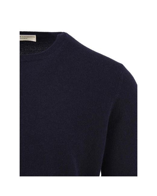 FILIPPO DE LAURENTIIS Blue Round-Neck Knitwear