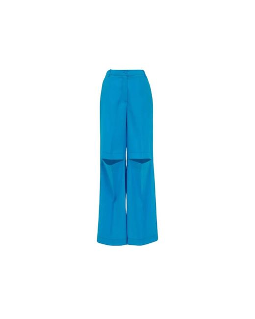 Pantalones palazzo azul con detalles cut-out Jijil de color Blue