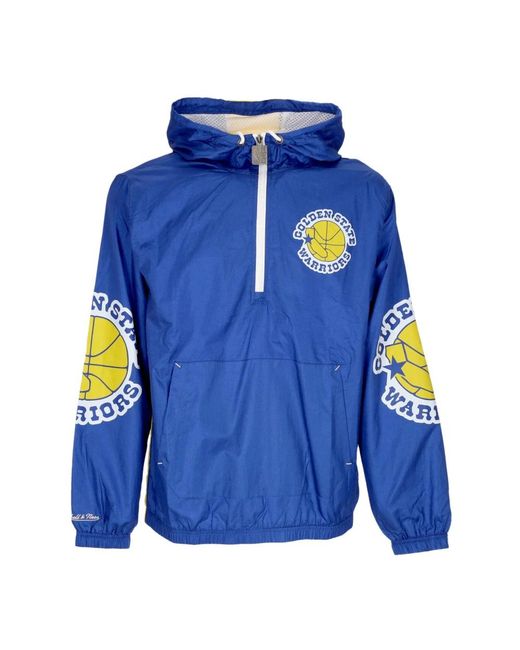Mitchell & Ness Fitness ,Blauw ,Polyester Nba Team Windjack in het Blue voor heren