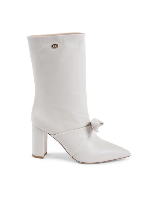 Dee Ocleppo White Heeled Boots