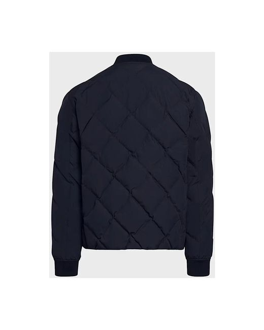 ALPHATAURI Blue Bomber Jackets for men