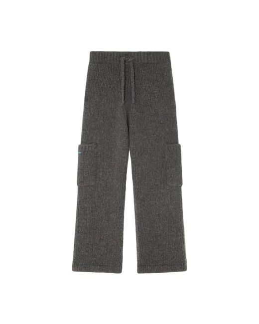 Alanui Gray Wide Trousers for men