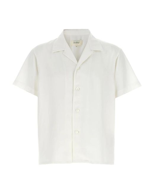 Short Sleeve Shirts Second/Layer de hombre de color White