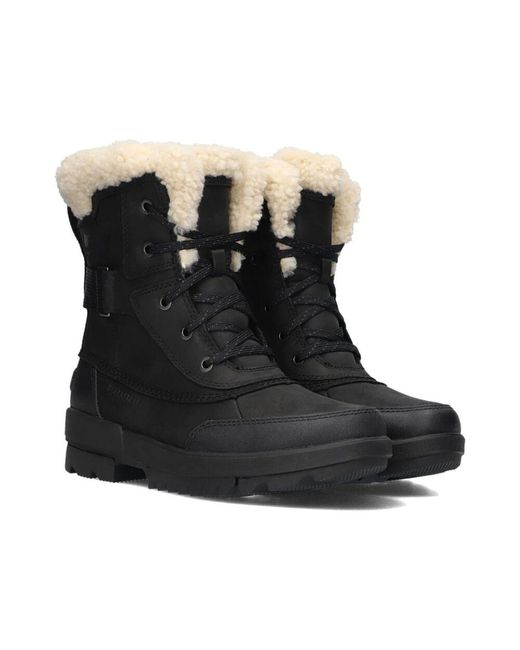 Sorel Black Taupe wasserdichte schnürstiefel torino ii parc