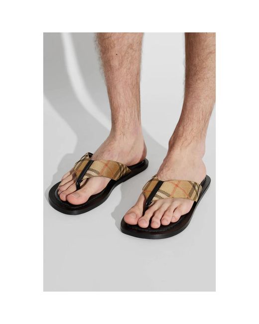 Flip Flops Burberry pour homme en coloris Brown