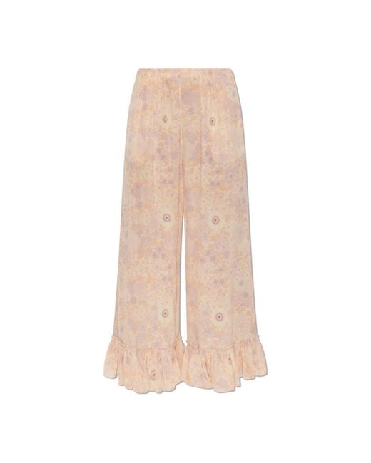 Chloé Natural Wide Trousers