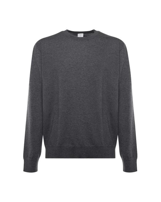 Eleventy Gray Round-Neck Knitwear for men