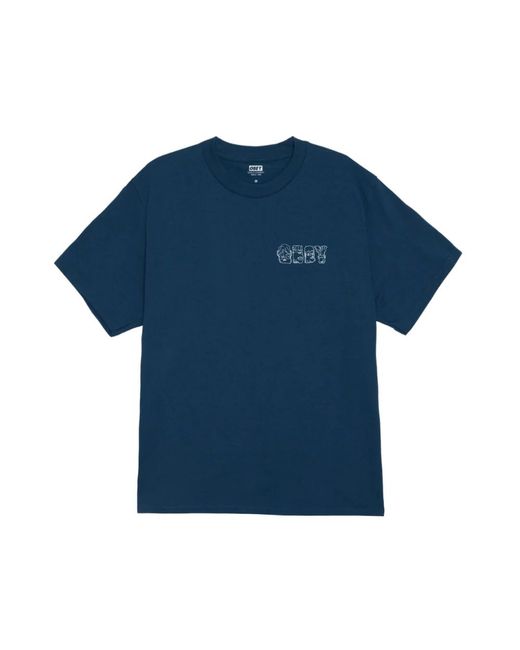 Obey Blue T-Shirts for men