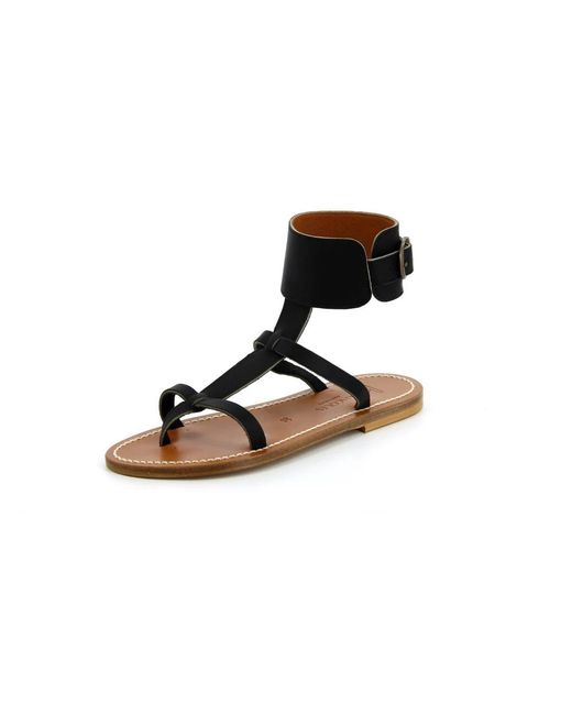 Flat sandals K. Jacques de color Black