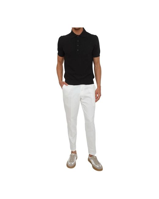 Paolo Pecora Black Polo Shirts for men