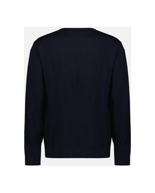 Officine Generale Blue Round-Neck Knitwear for men
