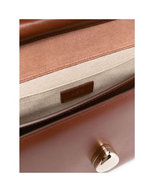 A.P.C. Brown Haselnuss schultertasche astra