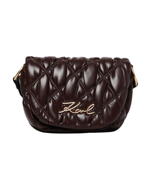 Karl Lagerfeld Black Kkuilted Kleine Schultertasche
