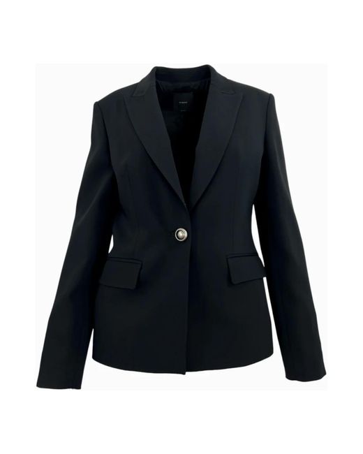 Pinko Jassen ,Zwart ,Single-Breasted Blazer in het Blue