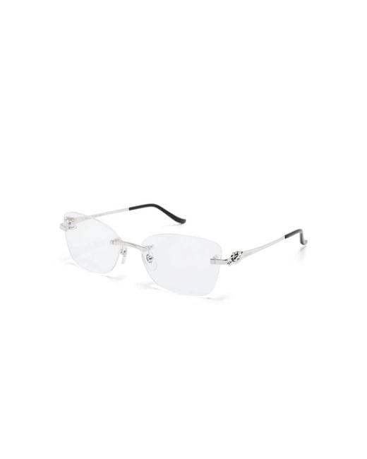 Cartier White Panthère Optical Frame