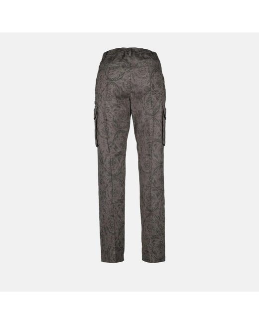 Trousers > slim-fit trousers Versace pour homme en coloris Gray