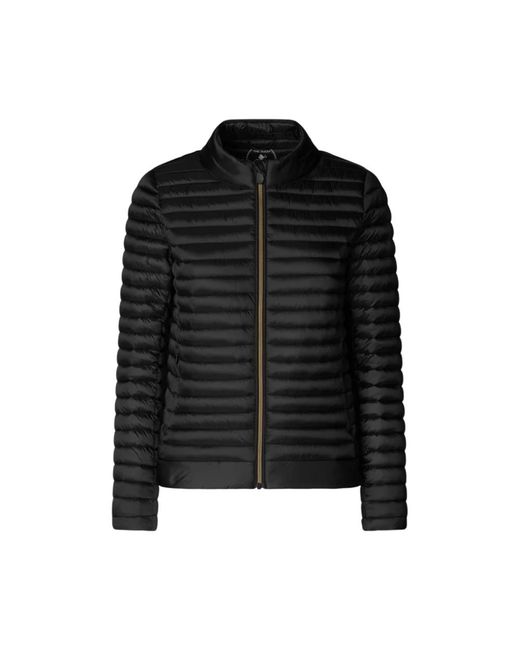 Save The Duck Jassen ,Zwart ,Nylon Zwarte Gewatteerde Donsjas Vrouwen in het Black