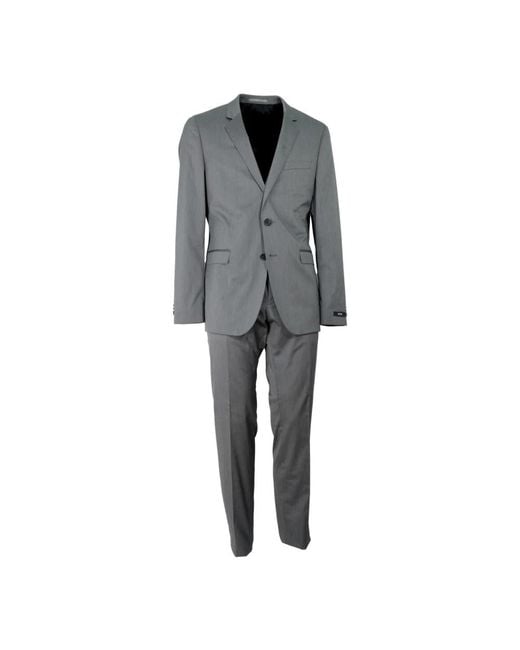 HUGO Gray Single Breasted Suits for men