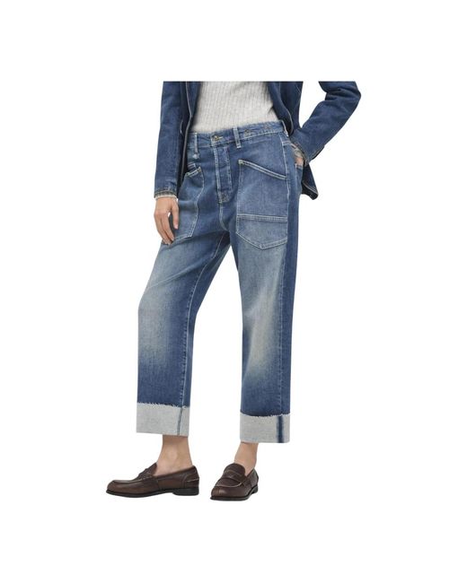 Cropped Jeans M·a·c de color Blue