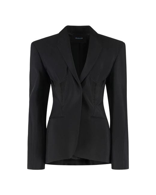 Mugler Black Blazers