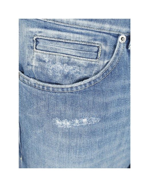 Dondup Slim-fit micro rotture skinny jeans in Blue für Herren