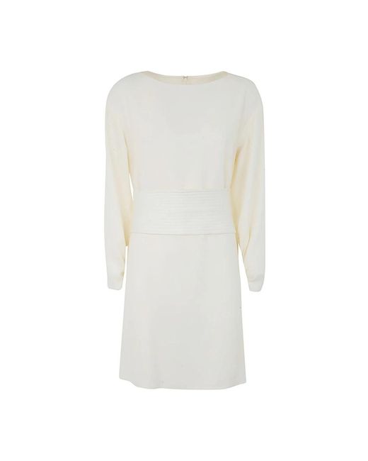 Long sleeves tunic dress with belt Emporio Armani en coloris White