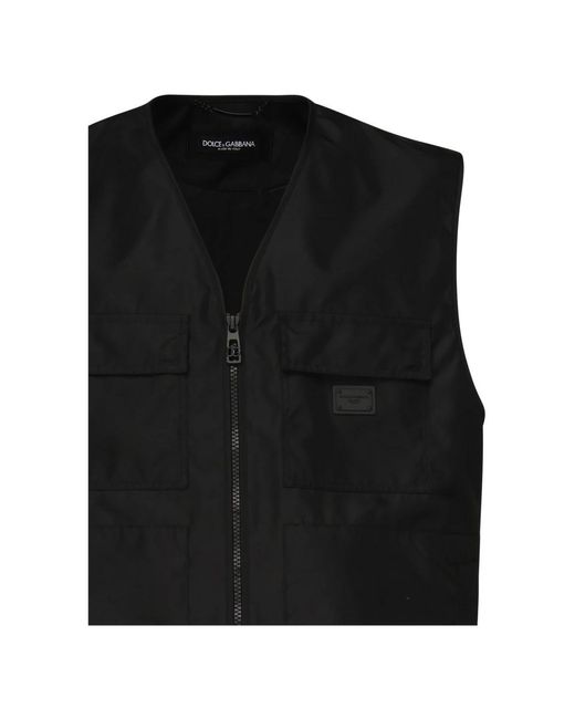 Dolce & Gabbana Black Vests for men