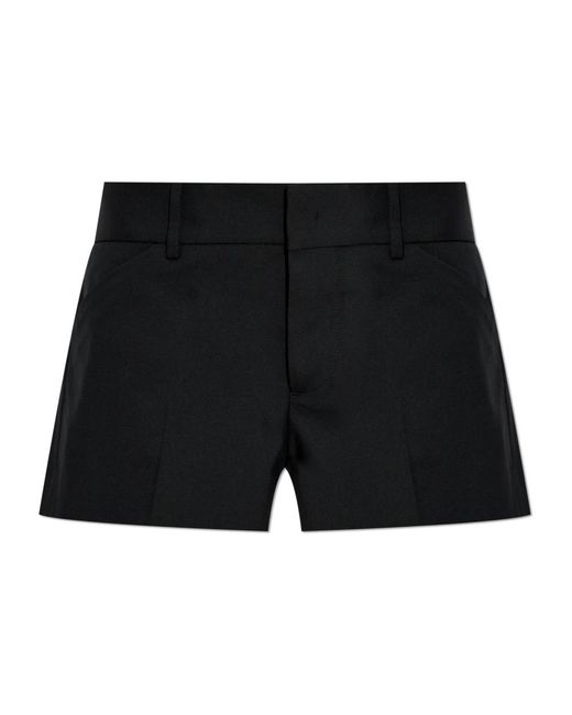 DSquared² Korte Broeken ,Zwart ,Wol Wollen Shorts in het Black