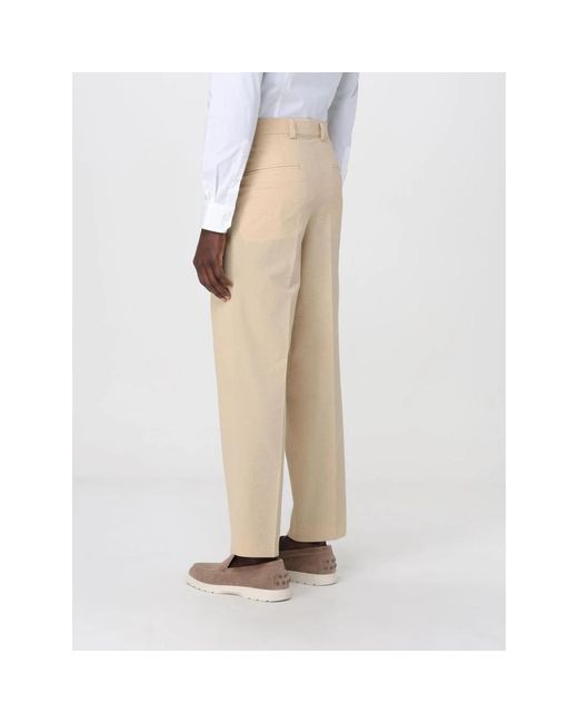 HUGO Natürliche Relax Fit Plissee Hose in Natural für Herren