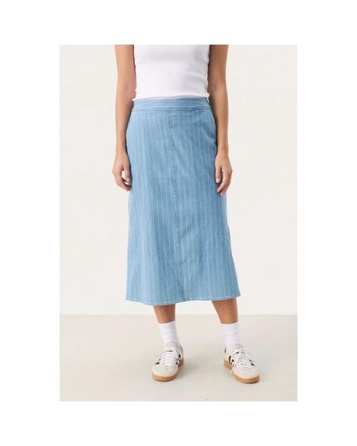 Denim Skirts Part Two de color Blue