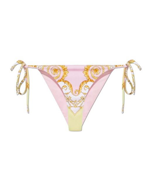 Versace Badmode ,Veelkleurig ,Polyester Geprinte Bikinibroekje in het White