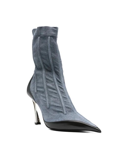 Mugler Blue Heeled Boots